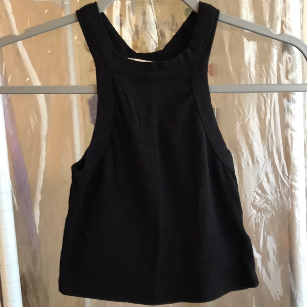 Truly Madly Deeply Black Tank Crop Top
